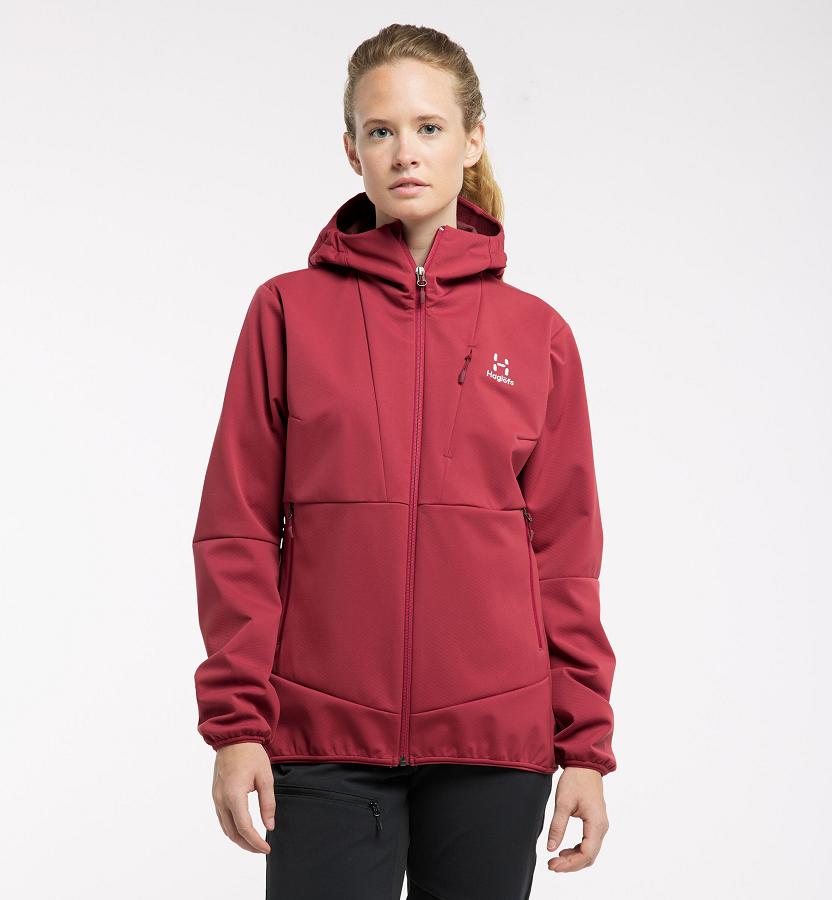 Haglöfs Multi Flex Softshell Jacket Red For Womens FUKZQ1059 Australia